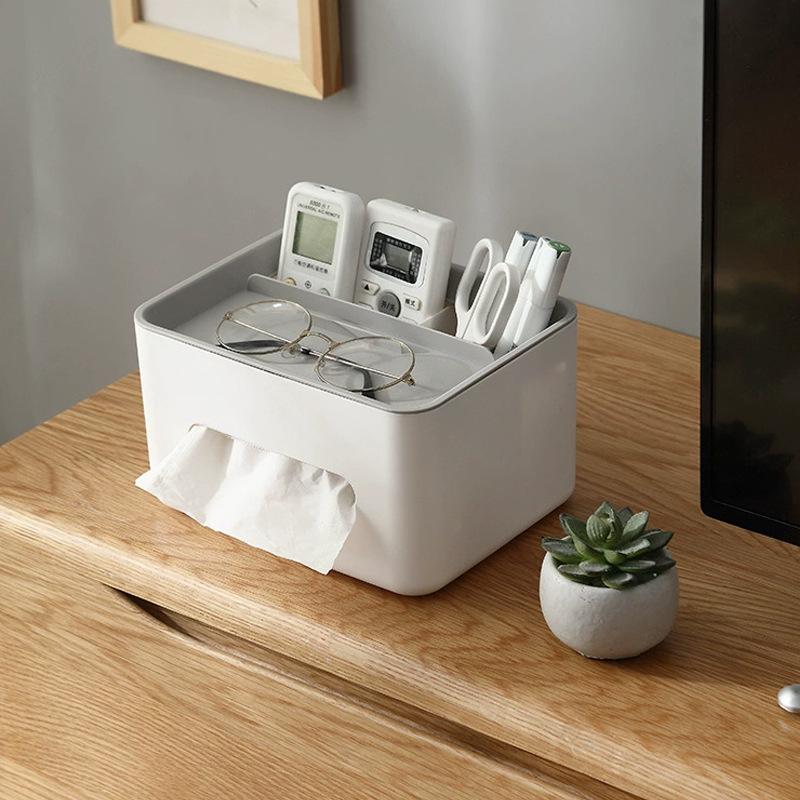 Multifunctional tissue remote control storage box 3