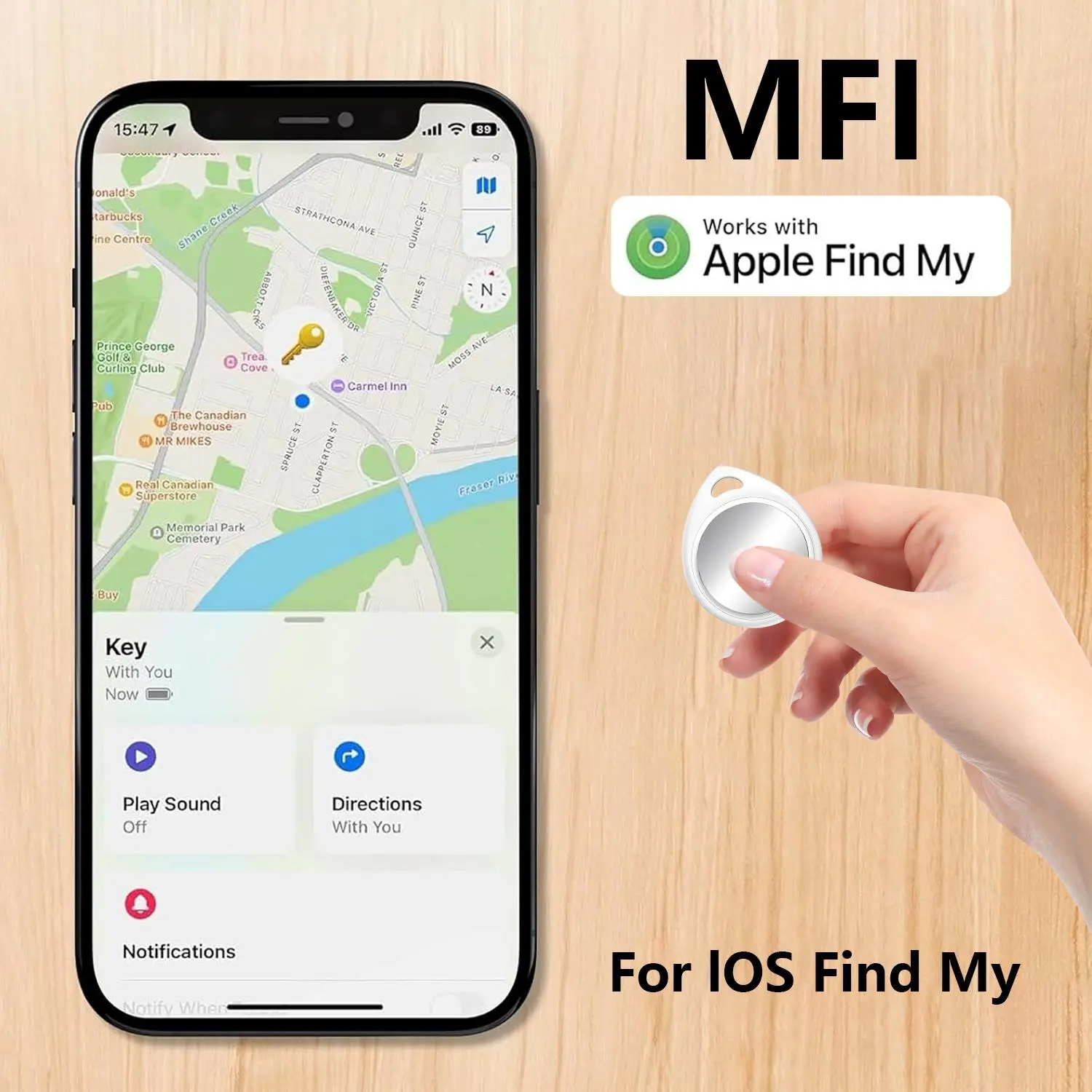 Smart Air Tracker, Rechargeable Item Finders for Apple Find My, Track Key, Wallet, Luggage, Locator, Phone Accessories