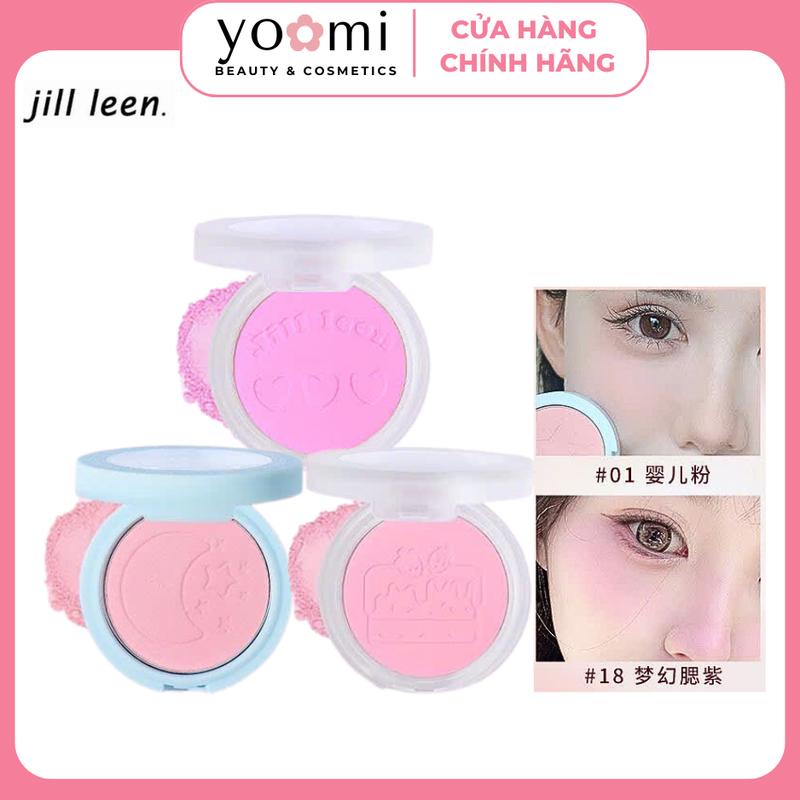 [Jill Leen] Phấn Má Hồng Màu Đào Jill Leen Ngọc Trai Mờ Lấp Lánh Chống Thấm Nước Sáng Da Tự Nhiên YOOMI Cosmetic Mỹ Phẩm Trang Điểm missha  cotton blush má  hồng 3ce friendly má  hồng shin chan