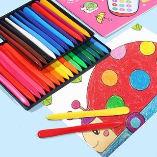 [KOL] Bút sáp màu hộp 24 cây bút cho bé tập tô vẽ sáng tạo cho trẻ không gây bẩn tay