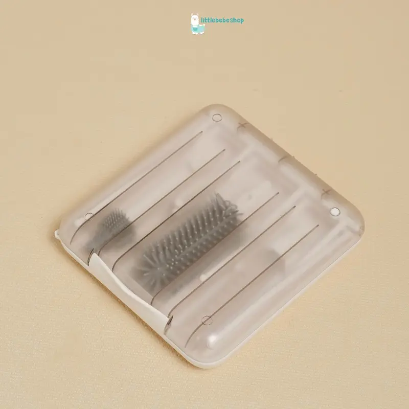 Littlebebeshop Hako Baby Drying Rack with Silicone brush I Rak pengering boto bayil travelling Botol 3