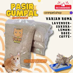Pasir Gumpal Wangi Granul Premium Repack Kucing Anjing Aroma Lavender Lemon Apel Coffe Jasmine 1 kg