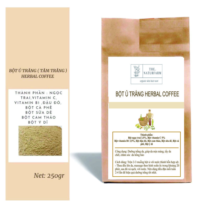 COMBO Kem dưỡng trắng da body herbal natural 300gr & Bột ủ trắng Herbal coffee 250gr 3
