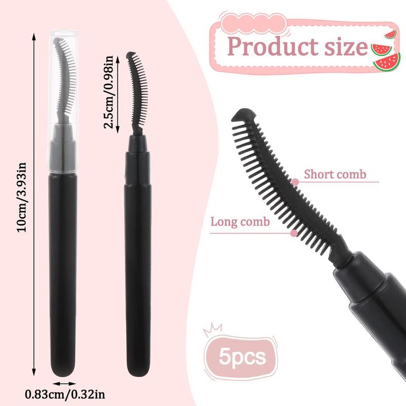 Product Introduction of ement Convenient Silicone Lash Brush Black Pink Eyelash Comb Mascara Eyelash Separator Put on Makeup 11