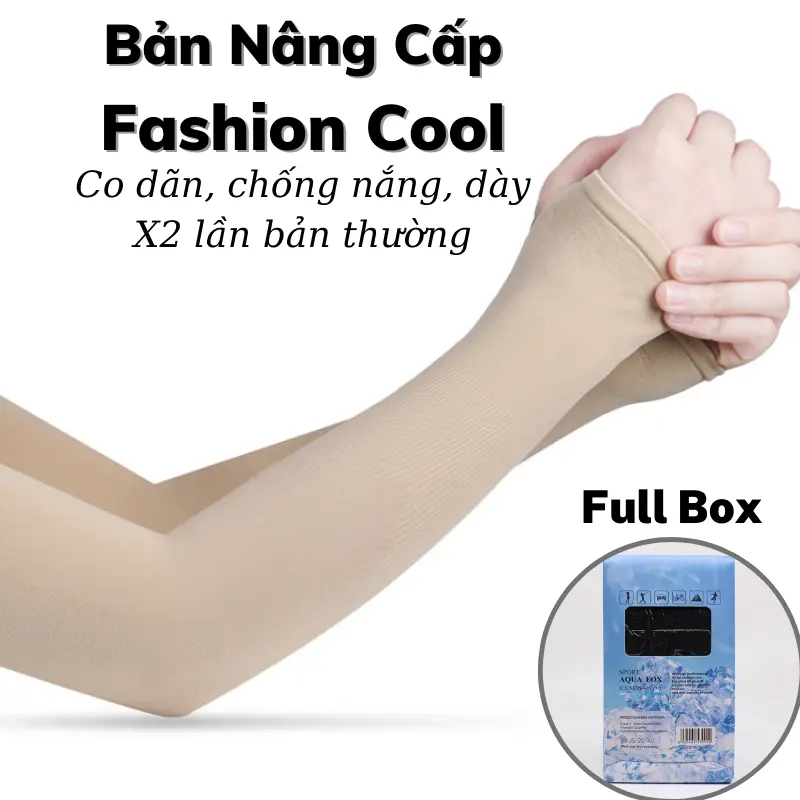 Găng tay chống nắng nam nữ xỏ ngón Fashion Cool - Tất tay vải co dãn 4 chiều làm mát da khi đi xe đạp xe máy, chơi thể thao - Bao Tay Chống Trơn Trượt 7