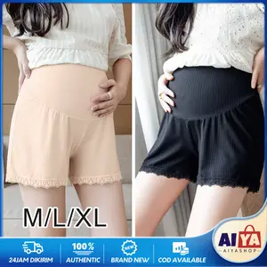 Celana Keselamatan Wanita Hamil Di Wanita Hamil Katun Safety Pants Celana Penyangga Perut Pinggang Tinggi Tipis Celana Pengaman Sutra Es Bersalin