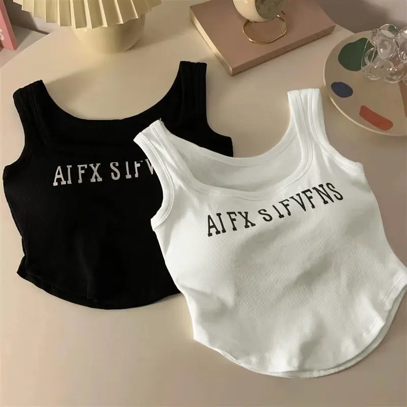 Áo Yếm, Thời Trang Đơn Giản, Có Đệm Áo Ngực, Áo Crop Top Hàng Ngày, Mềm Mại Và Thoải Mái, Áo Nữ, Áo Vest Không Dây, Thích Hợp Cho Bé Gái Mặc Hàng Ngày, Áo 6