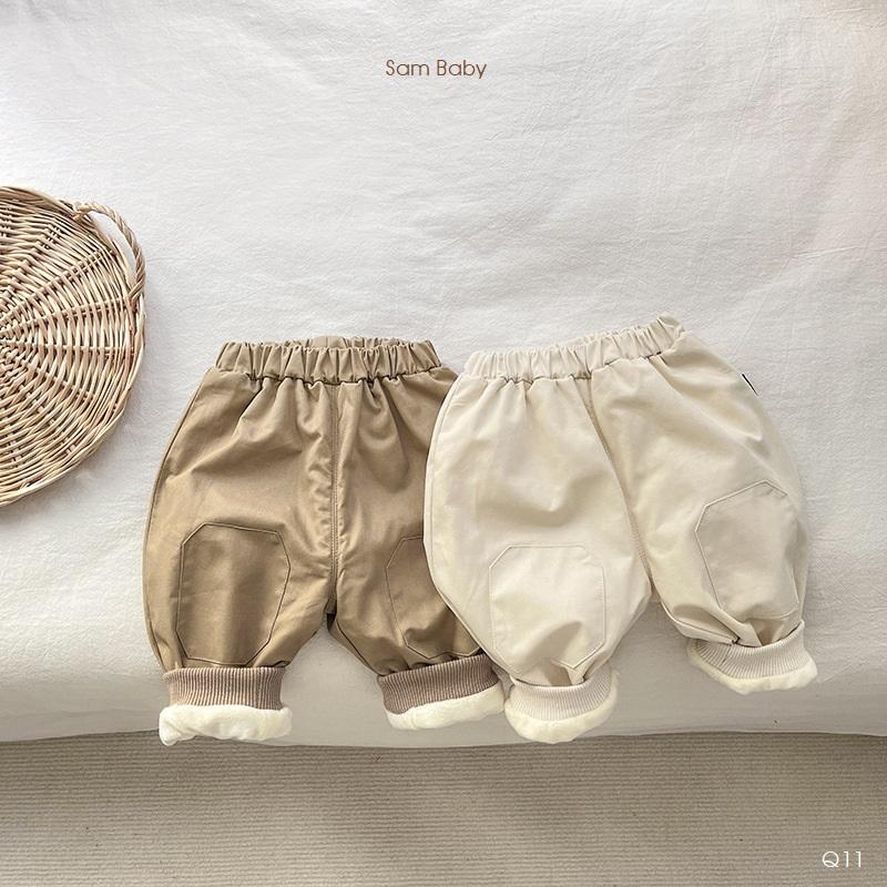 Quần bomber thô lót lông style Hàn cho bé trai và bé gái - Q11