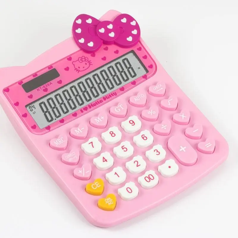 Kalkulator HELLO KITTY KT 838 - Kalkulator 12 Digit - Kalkulator Anak Unik Lucu Pink