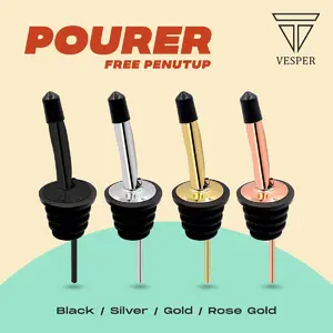 Pourer warna penutup botol / penutup botol stainless / wine pourer / tutup botol