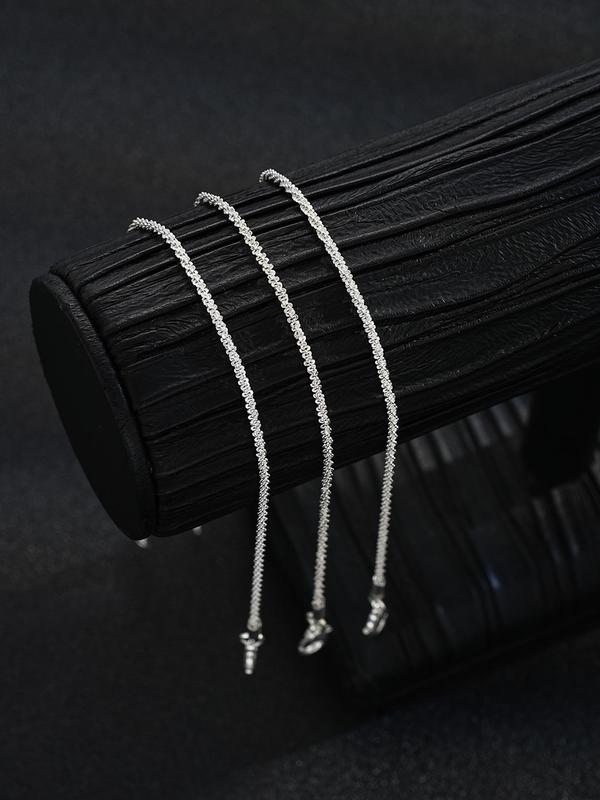 Women's Elegant Minimalist Glittering Anklets, 3 Counts Fashionable Chain Ankles for Women & Girls, Trendy  Exquisite Body Jewelry As Birthday Gift 2