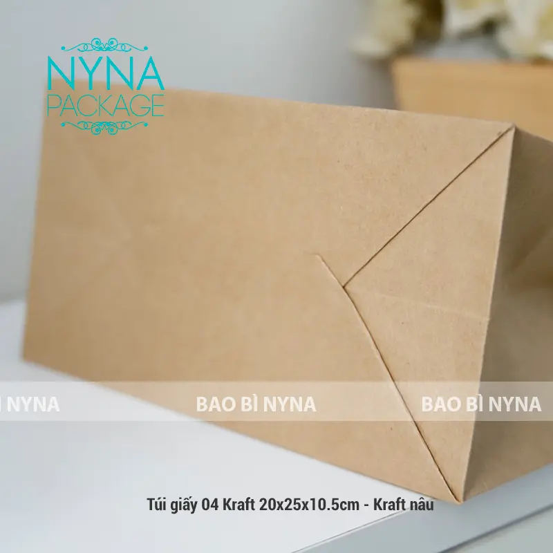 COMBO 10 - Túi giấy 03 Kraft kích thước 13x21x8.5cm
