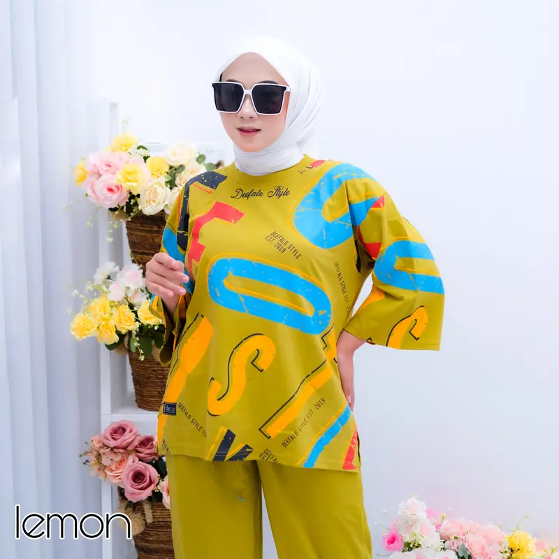 [JUMBO TERBARU] SETELAN WANITA VIRAL BAHAN KAOS COMBAD ONE SET KEKINIAN 2023 BY DEEFALO 7