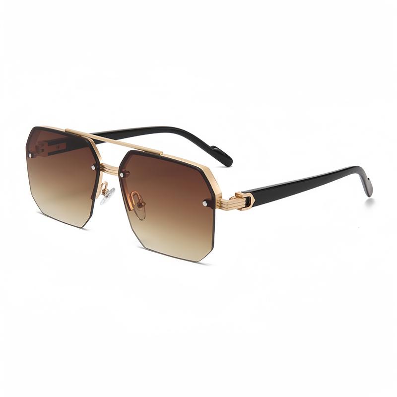 Sunglasses 2024 new model for boys, with a big face and slim appearance while driving. Advanced UV resistant half frame sunglasses with a square frame 4