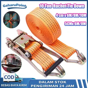 10 Ton Tali Kecepatan Ratchet Tie Down 4 cm x 6M/8M/10M 5CMx 6M/8M ,Lashing Track Trek Belt Trackbelt Tali Pengikat Barang Truck， Ratchet Tie Down 4 cm X 4M/6M/8M/10M 5 cm X 6M/8M