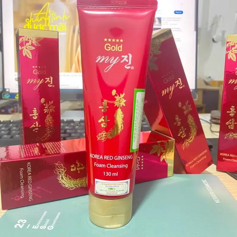 (ComBo 2 Lọ) SỮA Rửa Mặt Sâm Đỏ My Gold Hàn Quốc Skincare Làm Đẹp Da Nữ Dưỡng Ẩm Da Women 1