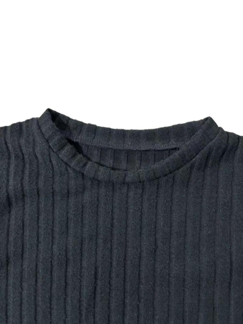 Product Introduction of Women's Solid Color Dress, Casual Fashion Round Neck Short Sleeve Dress for Daily Outdoor Wear, Women Dress for Summer 6