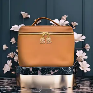 SSSKIN Pouch - ORANGE | Pouch Makeup | Tempat Makeup | Premium Makeup Bag