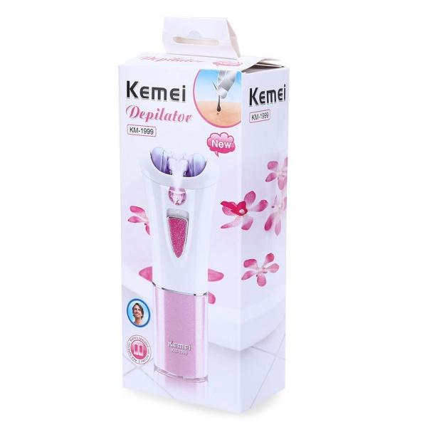 Kemei KM-1999 Máy tẩy lông dùng pin, có thể rửa được, tiện lợi mang theo, máy cạo tẩy lông điện dành cho phụ nữ 5