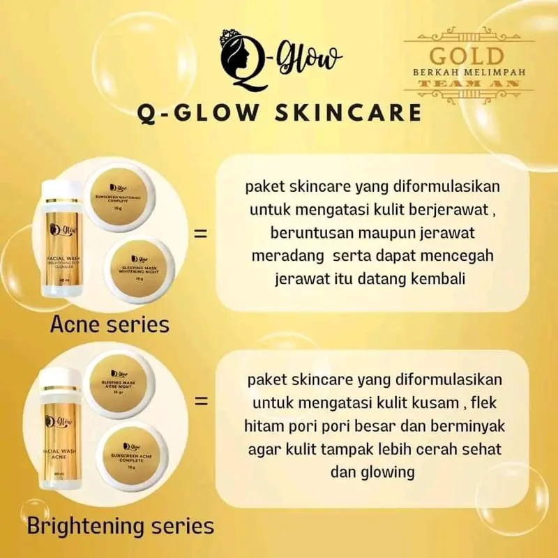 Q GLOW SKINCARE ORIGINAL BPOM PAKET Q-GLOW ISI 3 DAN 4 Mencerahkan 6