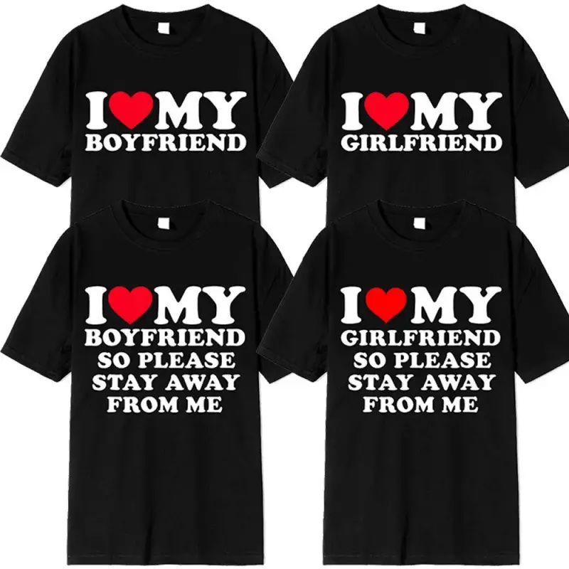 Quần áo, Cỡ Châu Âu, Làm bằng bông, Thiết kế "I Love My Boyfriend" và "I Love My Girlfriend"