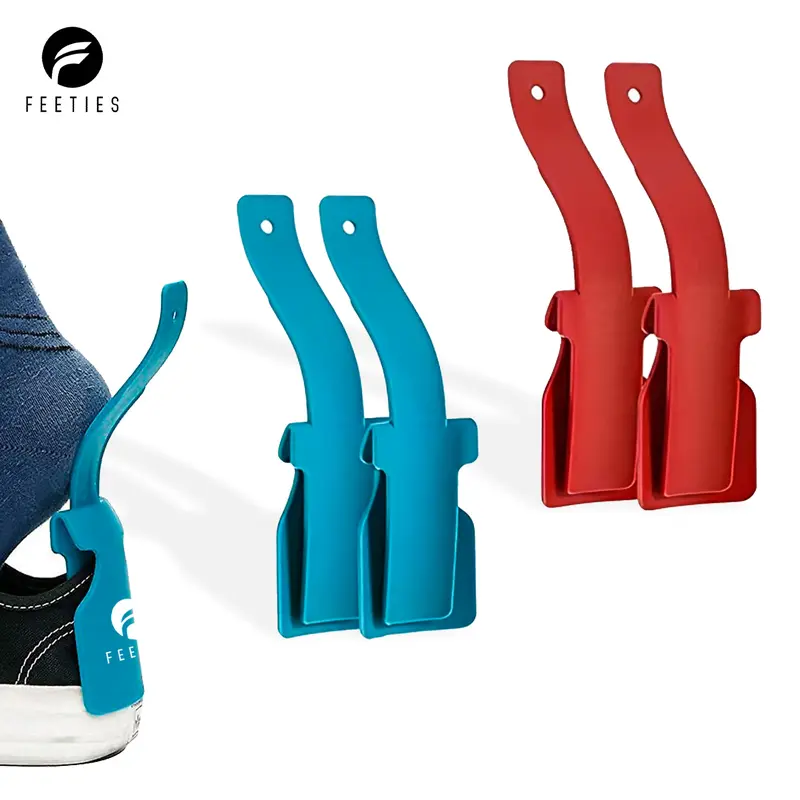 Feeties Shoe Horn Lazy Shoes Helper Slider Easy On Shoes Plastic Shoehorn for Men, Women and Kids - Fits for All Types of Shoes 3