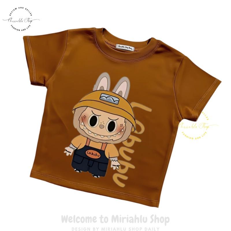 Product Introduction of Áo Thun Nữ Croptop Borip Basic Ôm Body In Hình Labubu Cam Nón, MLS237, Nữ Women Top Voi Dáng Ngắn Cổ Tròn Sọc Sò 16