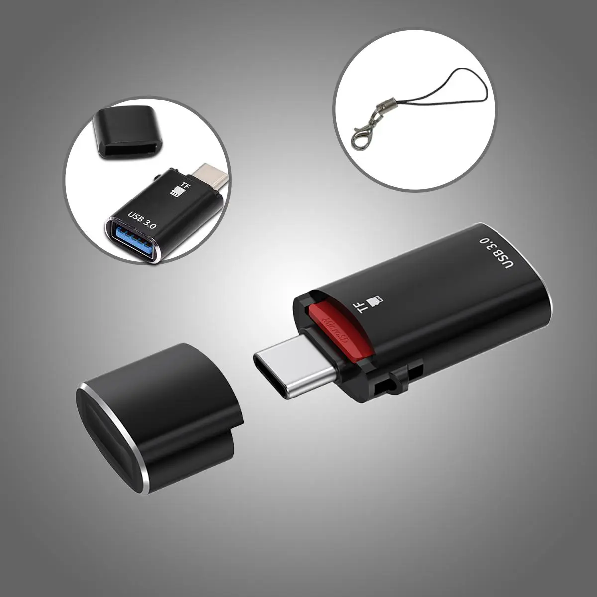 Portable USB Card Reader, Type-C Multi-Function Card Reader, USB Plug Compatible with TF Card, Type-C Multi-Function Card Reader for IP 15 PRO/IP 15 Series/IOS/Android/PC