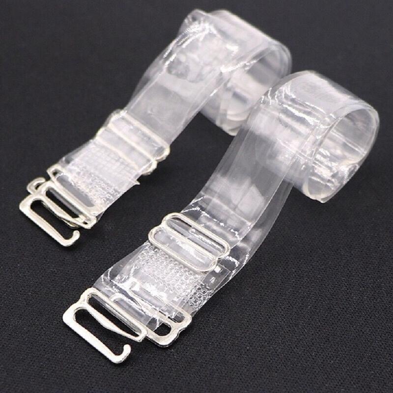 1 đôi dây áo trong suốt bản dẹp - dây trong sợi phở [P06] 4
