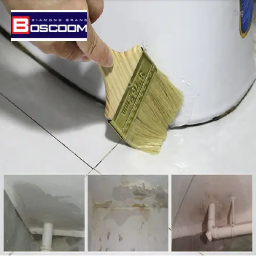 ( 600 gam) Keo Trong Suốt Chuyên Dụng Chống Thấm Nhà Tắm, Nhà Vệ Sinh đã lát gạch Boscoom - Chống thấm máng xối, lô gia, trần nhà mái hiên...( tặng chổi sơn) 4