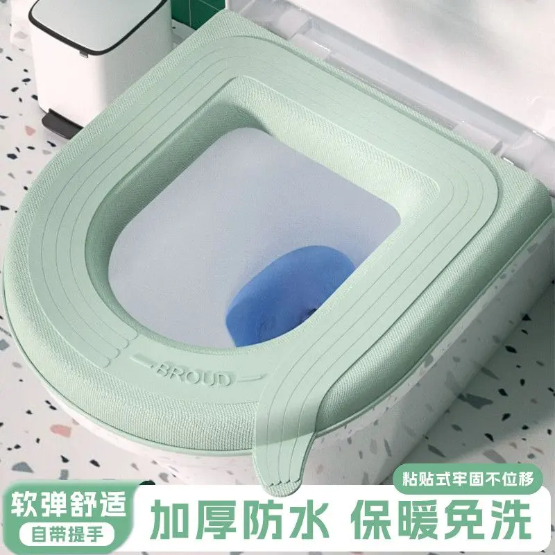 Pad Penutup Tempat Duduk Tandas Kalis Air, Bahan Eva, Pakai Buang, Sesuai untuk Semua Musim, Kegunaan Isi Rumah, Kusyen Tempat Duduk Tandas, Hangat Musim Sejuk, Boleh Dicuci, Pencuci Tandas Supplies