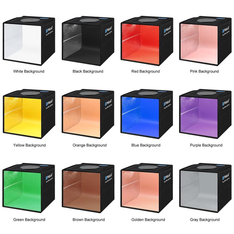 USB Powered Mini Photography Studio Box, Portable Foldable Photography Studio Box with 12 Colors Backdrops, Professional Camera Accessories for Home & Office Use 2