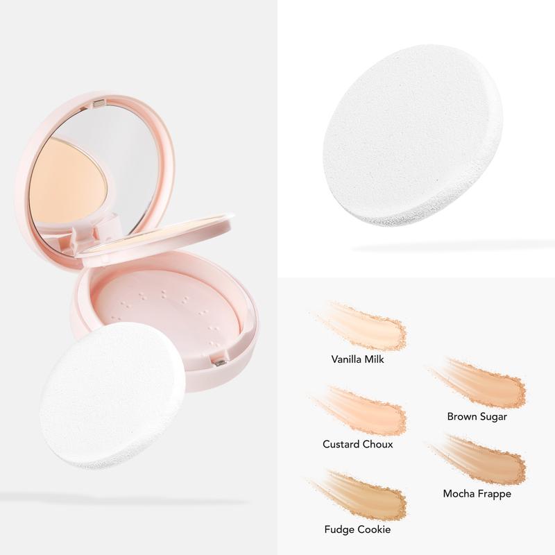 Sea Makeup Acne Cover & Smooth Two Way Cake Pressed Powder and Matte, Bedak Padat, Compact Powder with Salicylic Acid + Ceramide + Safflower 1