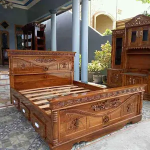 tempat tidur slendang ukiran jati jepara