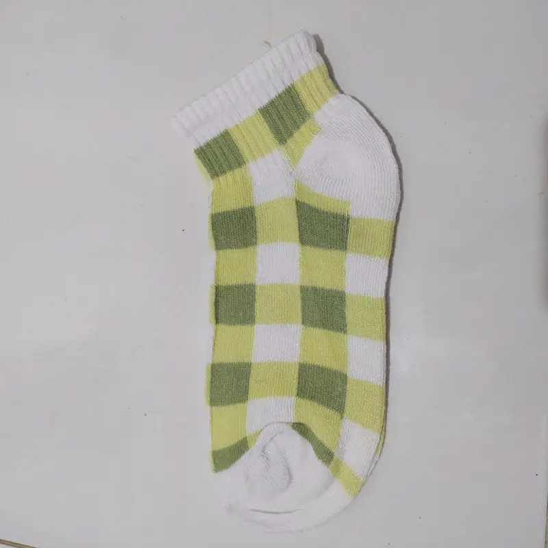 Kaos Kaki Wanita Motif Lemon Hijau Lumut Kotak Fashion Korea Women Sock Import Panjang Katun 5