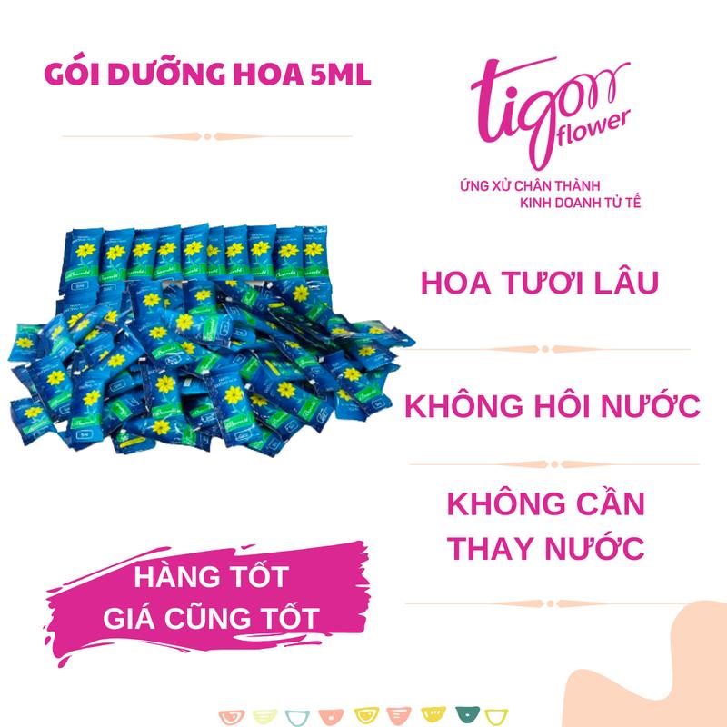 Combo 500 gói NƯỚC DƯỠNG HOA BAMBI - Hoa tươi lâu rực rỡ, giữ nước sạch hơn (1 gói 5ml)