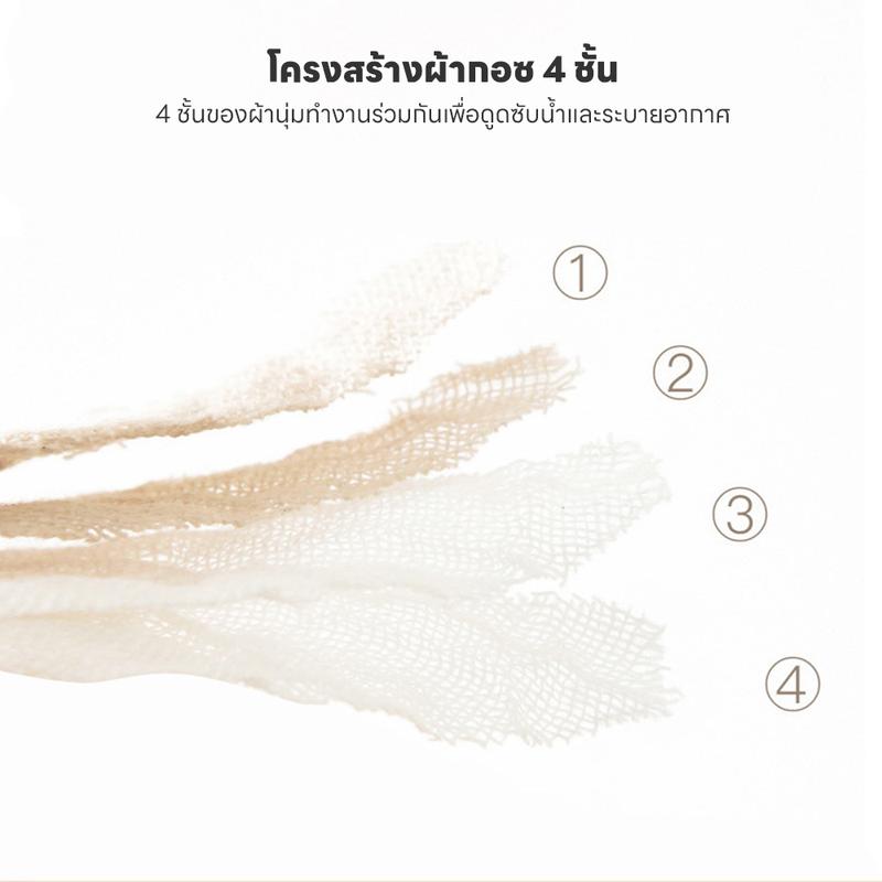 Product Introduction of LAKOE ผ้ากันเปื้อนเด็ก ผ้ามัสลิน Muslin กระดุม 2 ระดับ ผ้ากันเปื้อนเด็ก ผ้าซับน้ำลาย ผลิตจากผ้าฝ้ายธรรมชาติ ระบายอากาศได้ดี 34