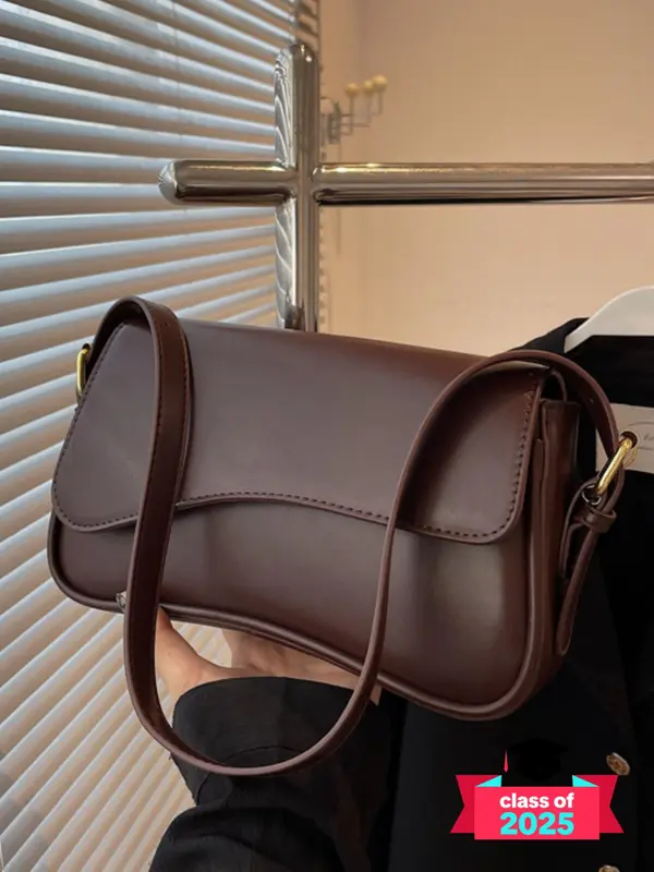 Women's Elegant Minimalist Shoulder Bag, Leather Satchel, Trendy Purses Crossbody Bags, Vintage Flap Underarm Bag, Gifts for Girlfriend, Chic All-match Shoulder Bag for Daily & Work Use, Sling Purse, Everyday Bags, Crossbody Bags, Ladies Purse 1