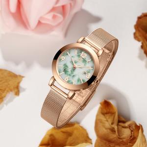 นาฬิกาวินเทจ สไตล์จีน สายตาข่ายพอร์ซเลนสีน้ำเงินและสีขาว สำหรับผู้หญิง แฟชั่น นาฬิกาข้อมืออินเทรนด์ นาฬิกาควอทซ์เข้าชุดกันอินเทรนด์