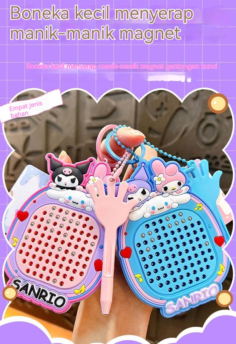 Mainan edukatif anak / papan gambar bola baja magnetik / gantungan kunci kartun / alat penghilang stres