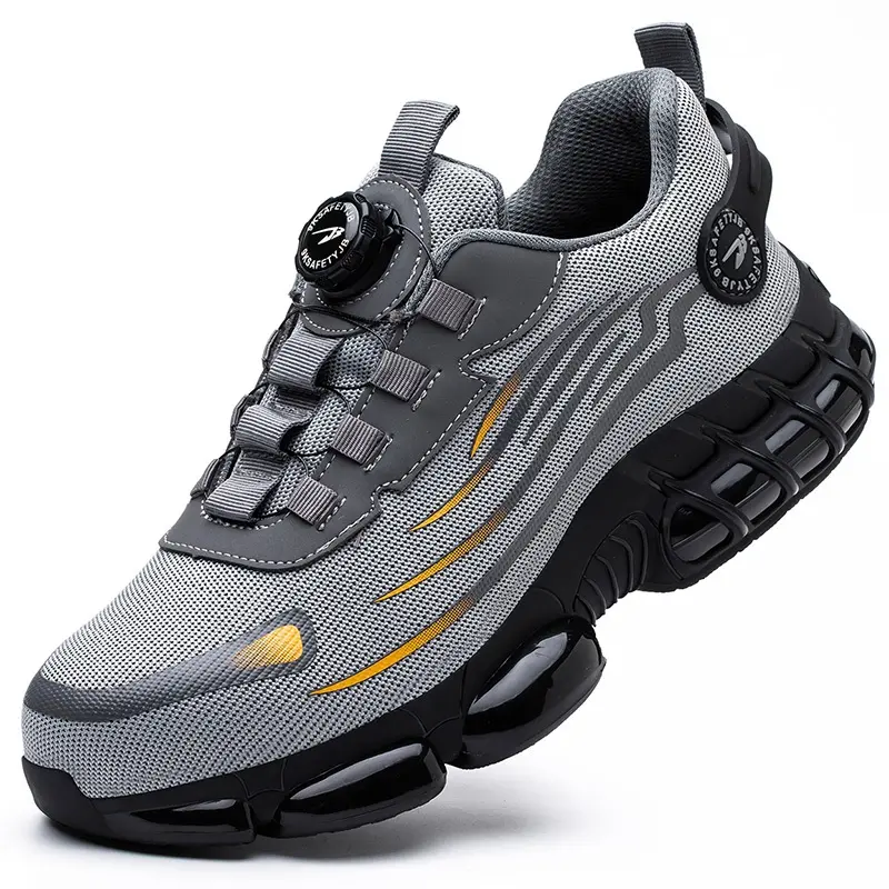 Safety Shoes Men Anti Impact Anti Puncture Oilproof Waterproof Steel Toe Cap Sneakers Hiking Shoes Construction Work Shoes Safety Boots Spot
