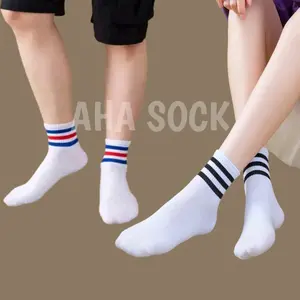 3 PASANG KAOS KAKI SPORT KODACHI 3/4 GARIS 3 PRIA WANITA PENDEK DIATAS MATA KAKI  Nyaman Uniseks berlari