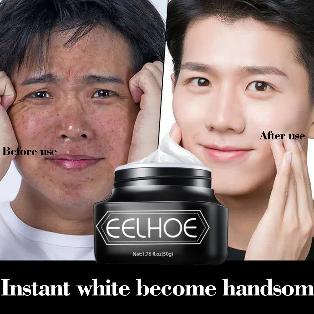 Kem Dưỡng Ẩm Và Làm Trắng, Dành Cho Nam Giới, EELHOE, Hiệu Ứng Che Khuyết Điểm, Không Thấm Nước, Lâu Trôi, Nhẹ Và Thân Thiện Với Làn Da, 50g