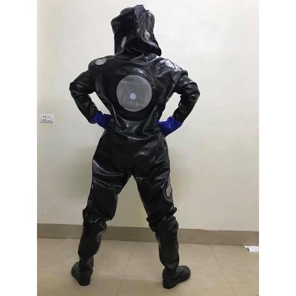 Quần Áo Bắt Ong Cao Su Non Có 2 Quạt có Sạc Pin