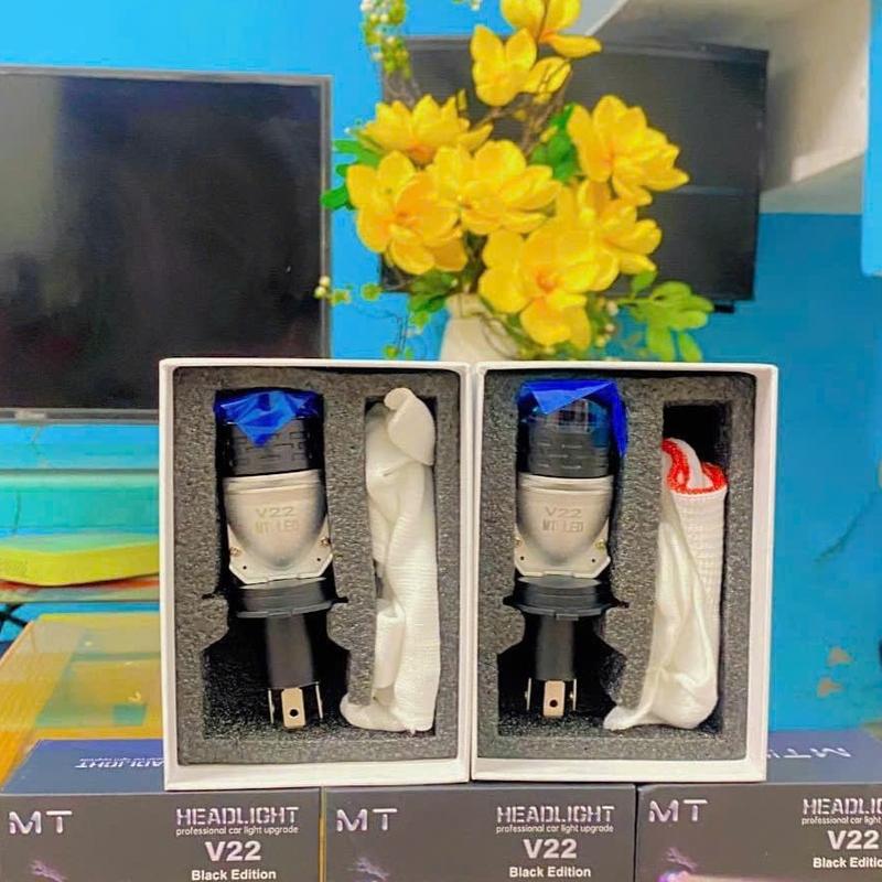 ĐÈN PHA LED BiCauMiNi V22 plus, 65W Phù Hợp Cho OTo Xe Máy H4 - DC 12-24V ( Tặng Kèm 1 Hậu Audi ) Xi Nhan