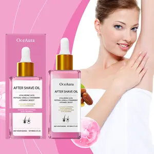 OceAura Minyak Esensial Perawatan Setelah Cukur Rasa Stroberi 90ml - Wajah Wax Lembut Melembapkan Menutrisi Menenangkan Kulit Halus Hyaluronic Acid Peptides Wax Removal