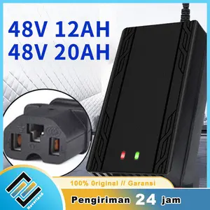 Charger Sepeda Listrik 48V 12AH / 20AH Universal Motor Listrik Baterai Selis Scooter Elektrik