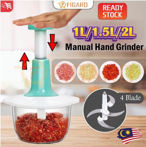 FIGARO Household Manual Chopper Pengisar Pelbagai Fungsi Meat Grinder Garlic Chopper Pengisar Bawang Blender Tangan Hand Mixer