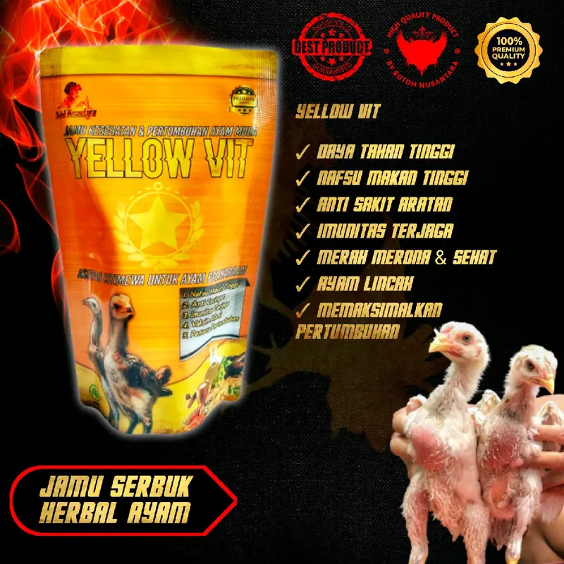 Jamu kesehatan ayam yellow vit vitamin herbal kesehatan ayam 2