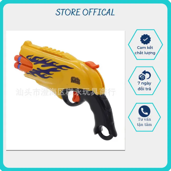 Đồ chơi kiểu Nerf-Đồ chơi phóng xốp liên thanh cho trẻ Tặng Pin và 20 que xốp Toy 1